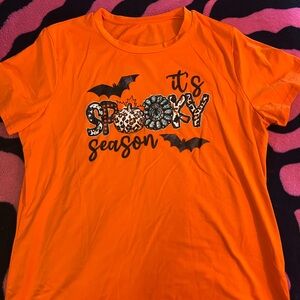Women’s Orange Halloween T-Shirt Short Sleeve 2XL